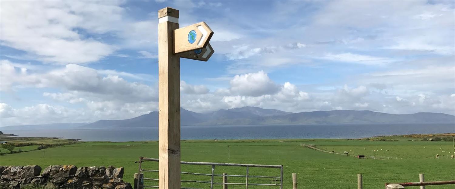 walking and cycling signpost isle of bute