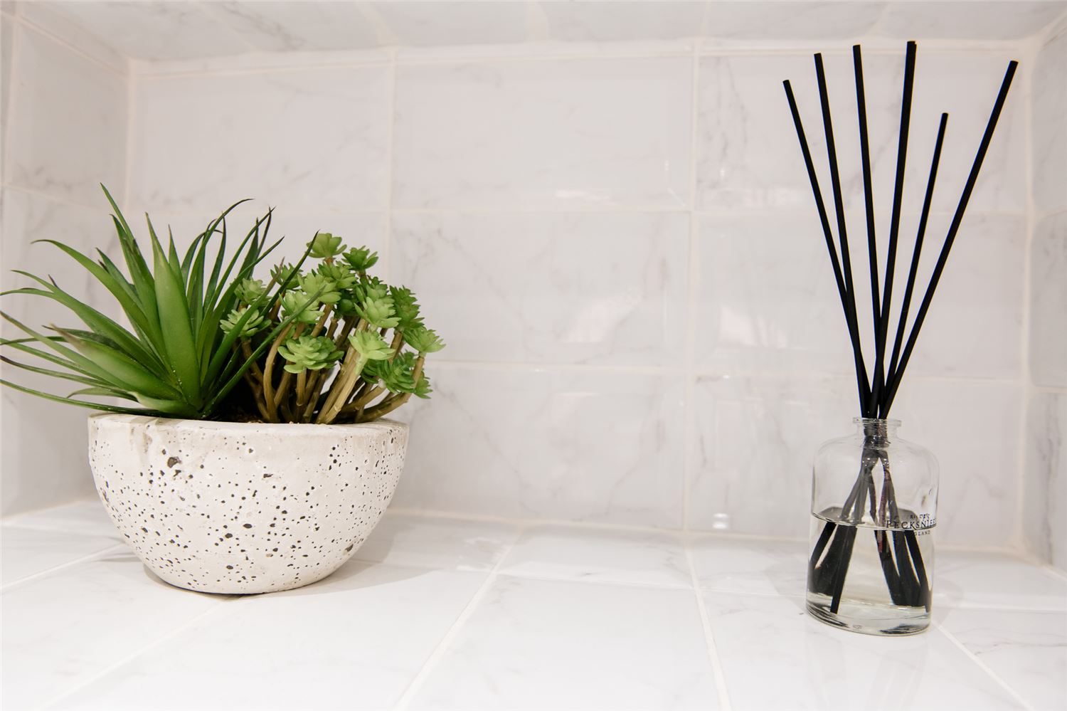 plant and diffuser in bathroom rothesay accommodation